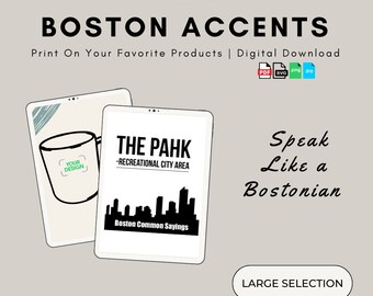 Funny Boston Common Sayings: "Park" - New England Slang Dialect Speak Accent Lingo Words Phrases Translations Meanings - Novelty