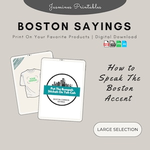 Funny Boston Sayings: &quot;Put The Bumper Sticker On Your Car&quot; - New England Slang Dialect Accent Lingo Phrases Translations Meanings