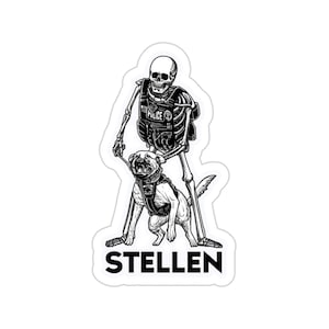 Police K9 Sticker Police Dog Skeleton Sticker Stellen Sticker Police Gift