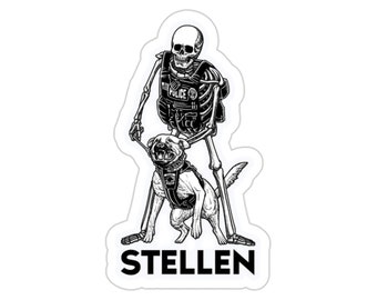 Polizei K9 Aufkleber Polizeihund Skelett Aufkleber Stellen Sticker Polizei Geschenk