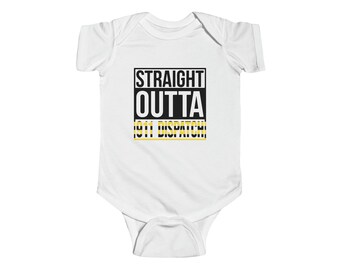 Straight Outta 911 Dispatch Baby Onesie, Dispatcher Gift