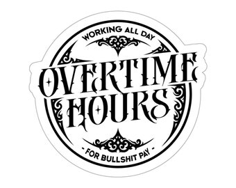 Oliver Anthony Rich Men North of Richmond Working All Day Overtime Hours for Bullshit Pay Stickers