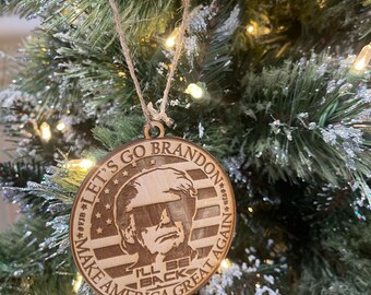 Trump Ornament Trump 2024 I'll Be Back Make America Great Again Christmas Ornament
