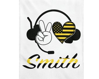 Custom 911 Dispatcher Velveteen Blanket