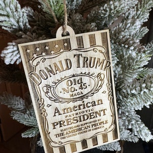 Trump Ornament Trump 2024 American Patriotic President Make America Great Again Christmas Ornament