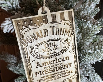 Trump Ornament Trump 2024 American Patriotic President Make America Great Again Christmas Ornament