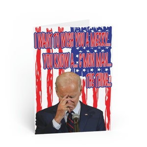 Cartões comemorativos de aniversário de Joe Biden, vamos Brandon, presente republicano