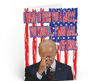 Joe Biden Let's Go Brandon Birthday Greeting Cards, Republican Gift