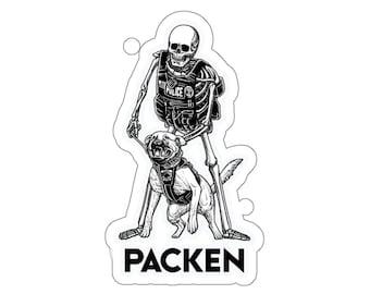 Packen Police K9 Sticker Police Dog Skeleton Sticker