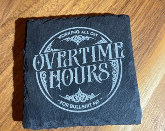 Oliver Anthony Slate Coasters, Rich Men North of Virginia, Set of 4