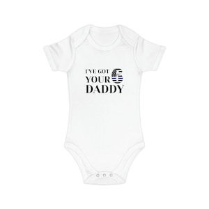 Police Onesie I&#39;ve Got your 6 Daddy Thin Blue Line Baby Bodysuit, Police Gifts, Police Dad
