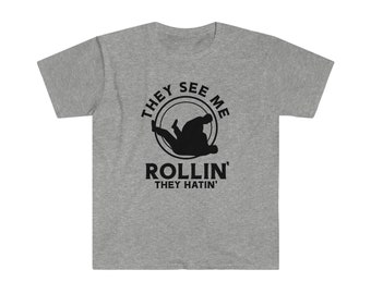 The See Me Rollin They Hatin Jiu Jitsu Soft style T-Shirt, Jiu Jitsu Gift