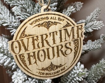 Oliver Anthony Rich Men North of Richmond Working All Day Overtime Hours for Bullshit Pay Christmas Ornament