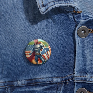 Donald Trump Defender of the United States Pin Button, Patriotic Political Badge, Trump Supporter Pin, Republican President Campaign Pin,