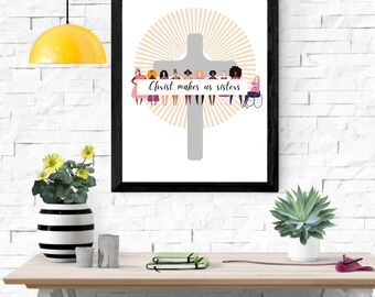 Christian Women Digital Art Printable Christian Gifts, Women Bible Study, Women Ministries Gifts - Christmas, Easter, Women’s Retreat