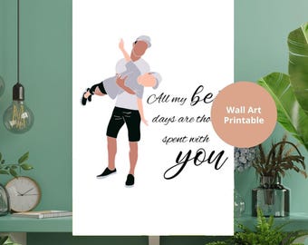 Father Son downloadable Wall Art, Meaningful Father Gift highlighting a Special Bond Christmas Father's Day Birthday Gift for Dad from Son