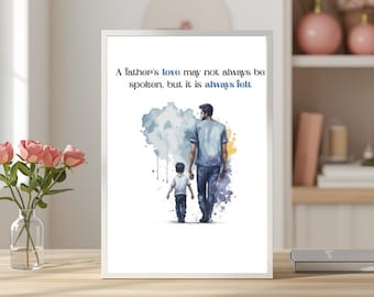 Father Son downloadable Wall Art, Meaningful Father Gift highlighting a Special Bond Christmas Father's Day Birthday Gift for Dad from Son
