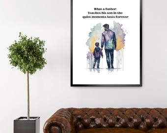 Father Son downloadable Wall Art, Meaningful Father Gift highlighting a Special Bond Christmas Father's Day Birthday Gift for Dad from Son