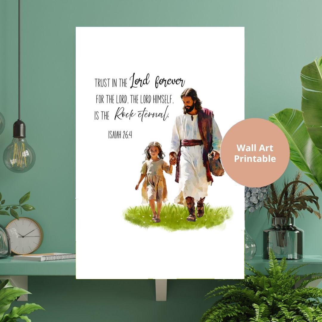 Jesus With Child Wall Art Print – Christian Home Decor, Faith Gift ...