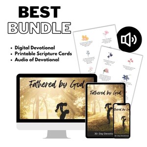 Fathered by God: 30-Day Digital Devotional Bundle - Daily Devotional Journal, Digital Bible Study, Women Devotional, Christian Gifts
