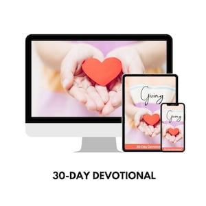 Giving: 30-Day Digital Devotional - Daily Devotional Journal, Digital Bible Study, Women Devotional Digital Daily Devotional Christian Gifts