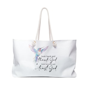 Trust God Weekender Bag - Motivational Tote, Travel Bag Beach, Gift for Women Christian Accessory, Biblical, Christian Gifts, Mother's Day