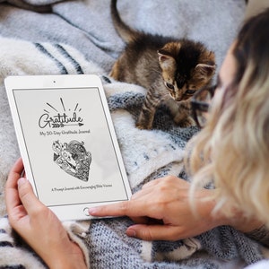 Millennial Gratitude Journal, Journal Prompts, Bible Verse, Scripture, Coloring Pages, Gift for Friend, Digital Download