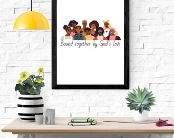 Christian Black Women Digital Art Printable Christian Gifts, Women Bible Study, Women Ministries Gifts - Christmas, Easter, Women’s Retreat