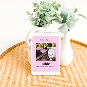 A Bible in a Year Journal - Bible Journal, Digital Journaling Bible, Digital Bible Study Printable, GoodNotes Bible Journal, Christian Gifts