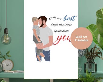 Father Son downloadable Wall Art, Meaningful Father Gift highlighting a Special Bond Christmas Father's Day Birthday Gift for Dad from Son