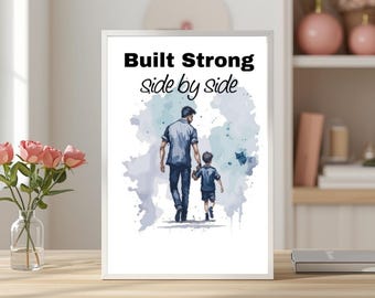 Father Son downloadable Wall Art, Meaningful Father Gift highlighting a Special Bond Christmas Father's Day Birthday Gift for Dad from Son