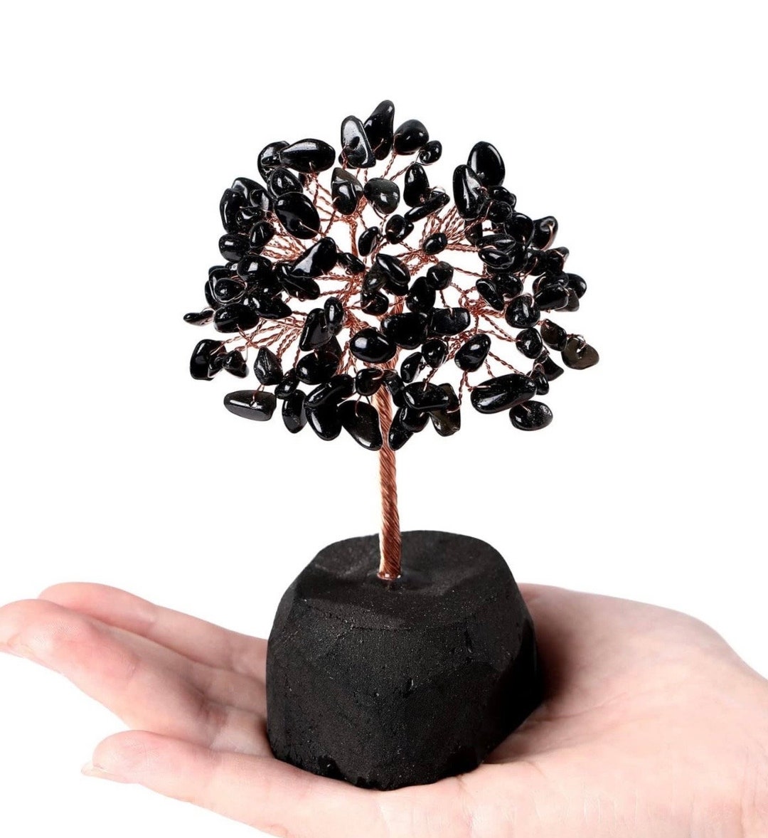 Black Obsidian Crystal Tree - Etsy
