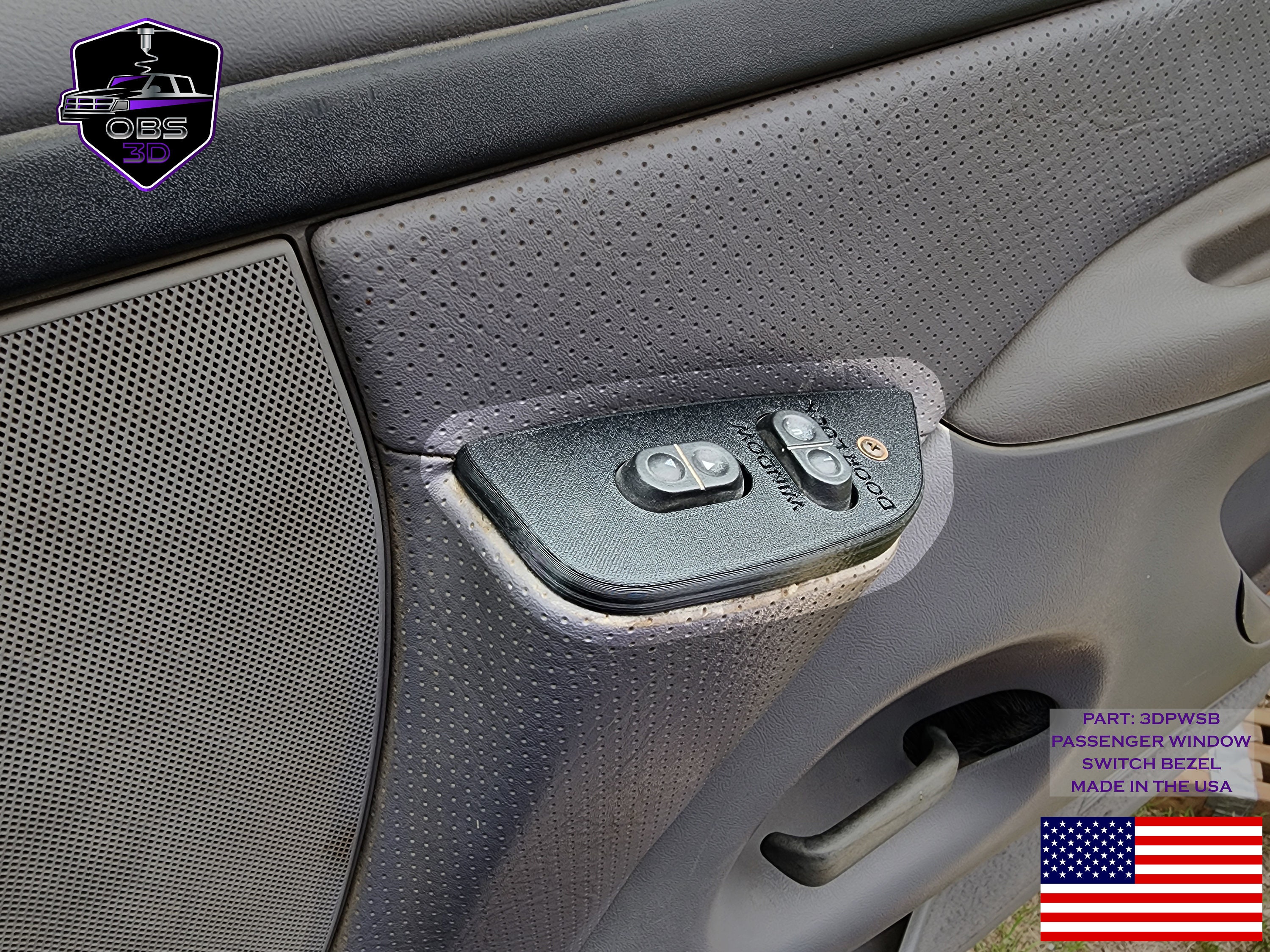 1994 - 1997 Ford Passenger Window Switch Bezel / Panel. 3D Printed