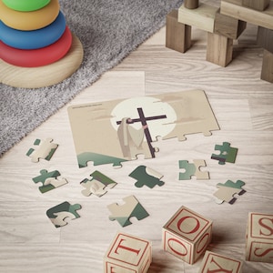 Kids&#39; Jesus Puzzle, Childrens Religious Puzzle, Catholic teacher gift, Catholic Puzzle, Christian Puzzle, Catholic toy gift, 30-Piece