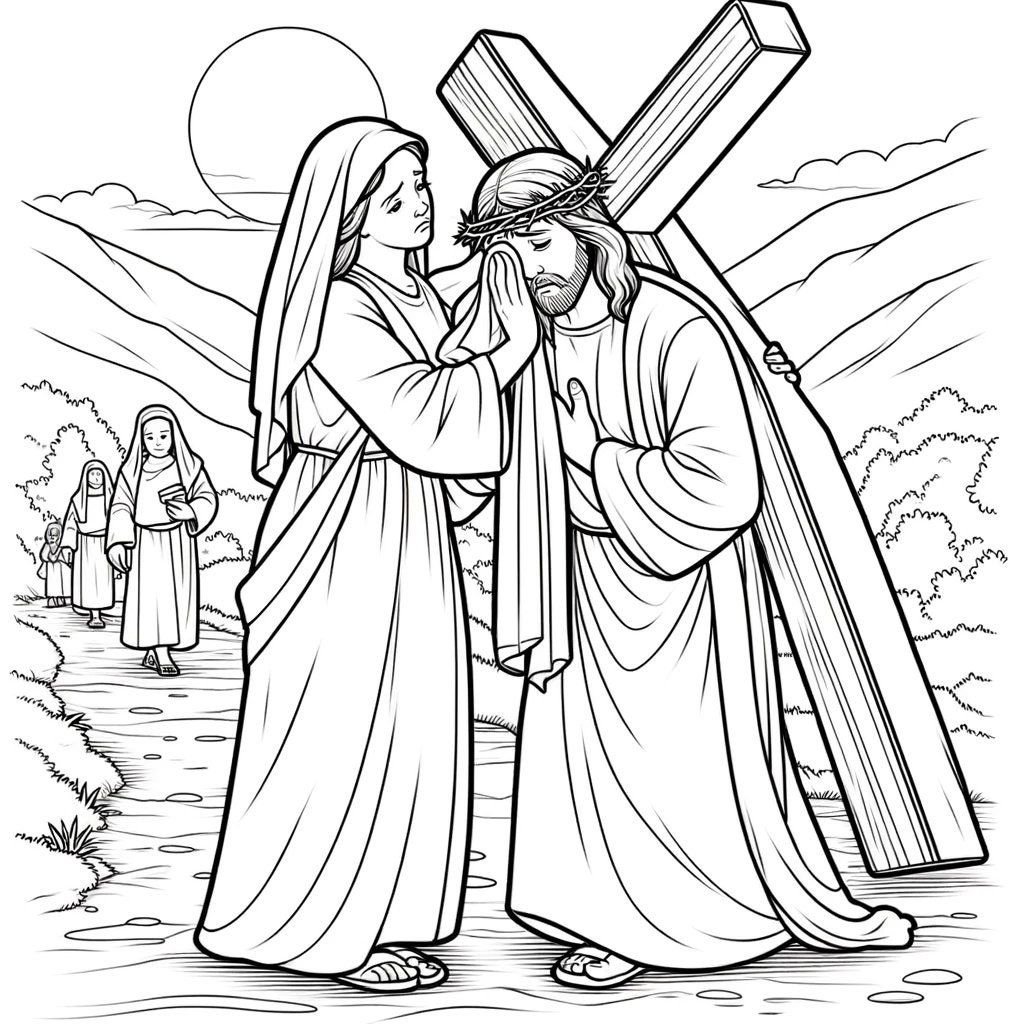 12 Stations of the Cross Coloring Book, Way of the Cross Coloring ...