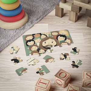 Kids&#39; Jesus Puzzle, Childrens Religious Puzzle, Catholic teacher gift, Catholic Puzzle, Christian Puzzle, Catholic toy gift, 30-Piece