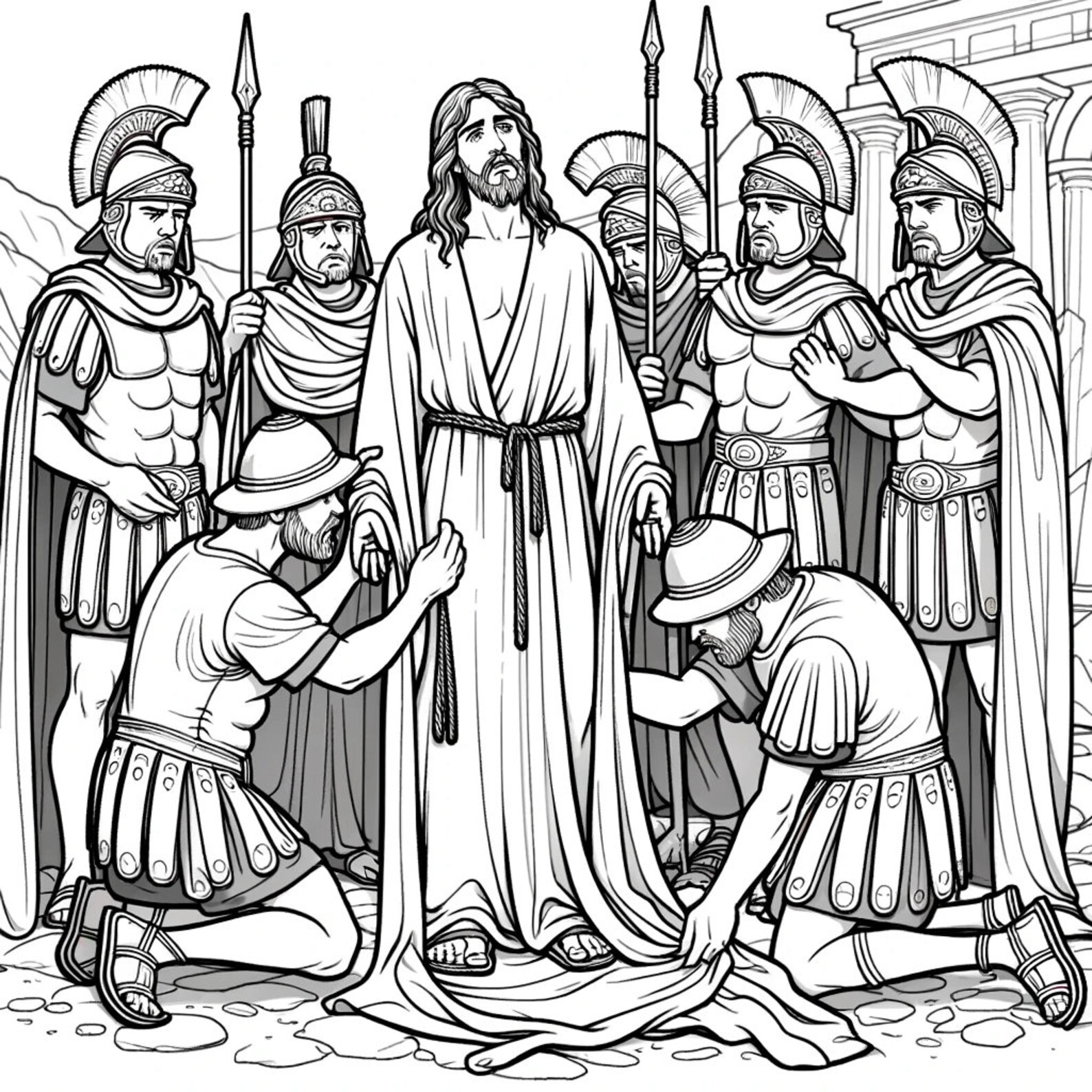 12 Stations of the Cross Coloring Book, Way of the Cross Coloring ...