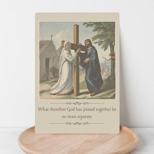 Scheda di preghiera per matrimonio cattolico personalizzabile