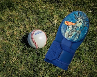 Guante deslizante de béisbol/softbol pintado a mano y personalizado