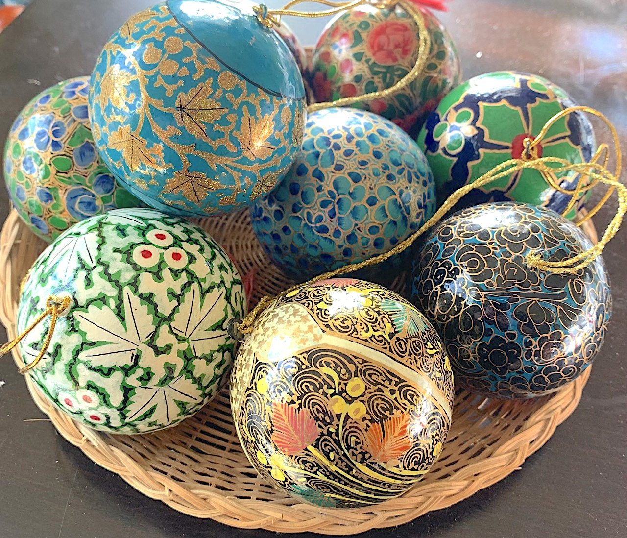 Assorted Handmade Papiermache Ball Colorful Paper Mache Etsy