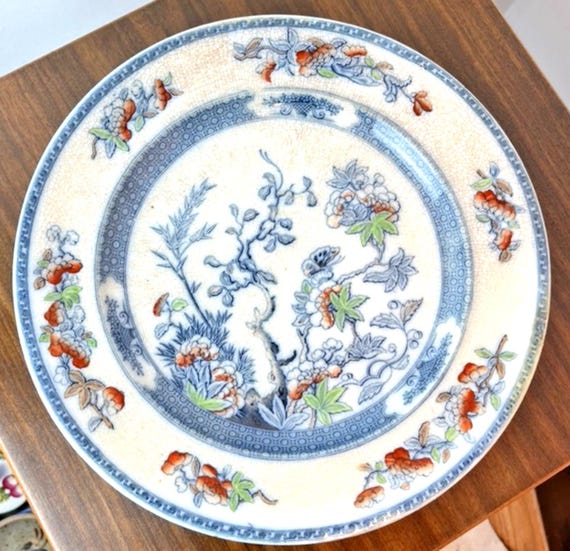 Antique Copeland Plate, 1847 - 1867, 24cm. No. D1847. Collectors Plate Oriental