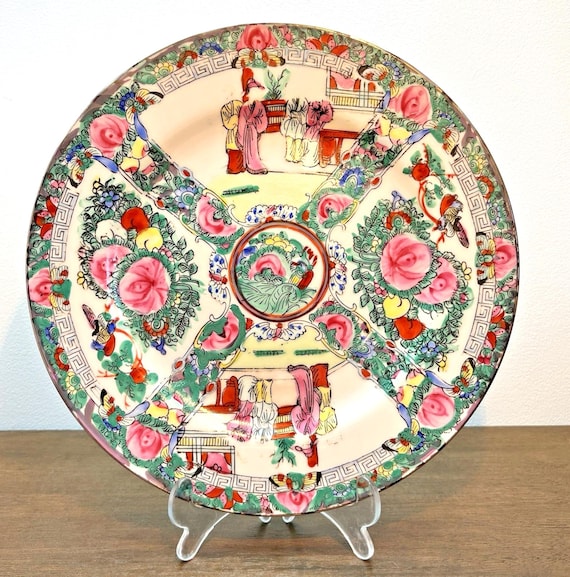 Vintage Chinese Rose Medallion Decorative Plate 26cm Famille Rose Export VGC