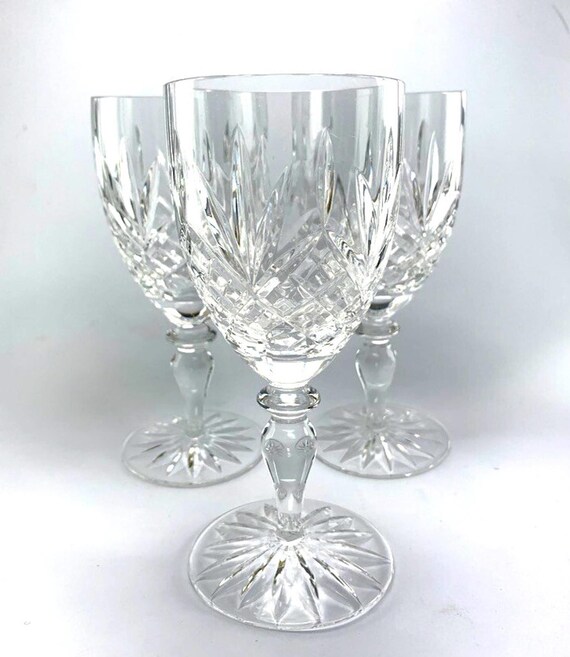 Edinburgh Crystal Balmoral Red Wine Glasses. Set of 3 Balmoral Wine Glasses