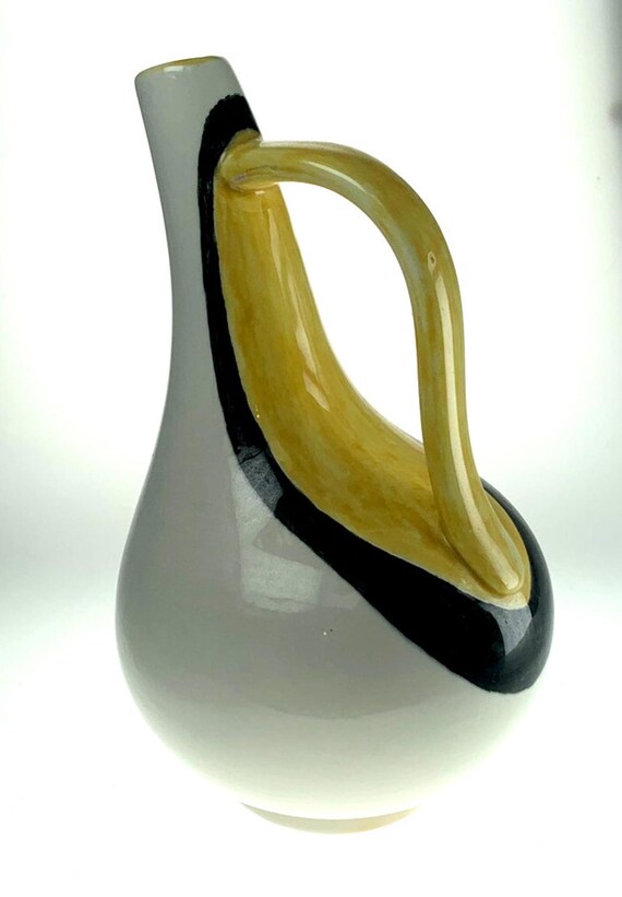 Rare 1956 Signa Pottery Jug. Signed by Massimo. Mid Century Pottery Jug/Pitcher for Decorative Use