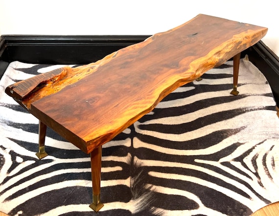 Mid Century Hand Made Log Console Table, Side Table, Occasional Table Yewtree