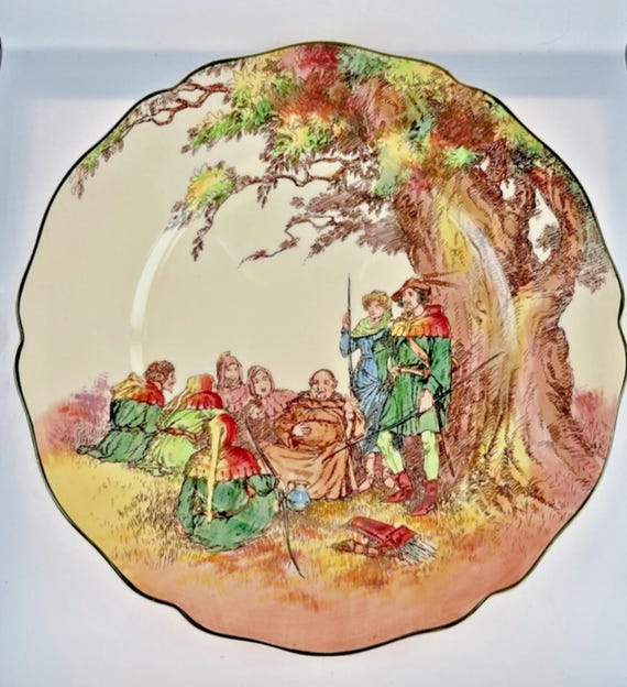Robin Hood Under the Greenwood Tree Plate by Royal Doulton D6341 VGC Wall Plate