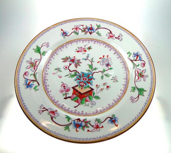 1891 Royal Worcester Vitreous Chinese Style Collectors Plate