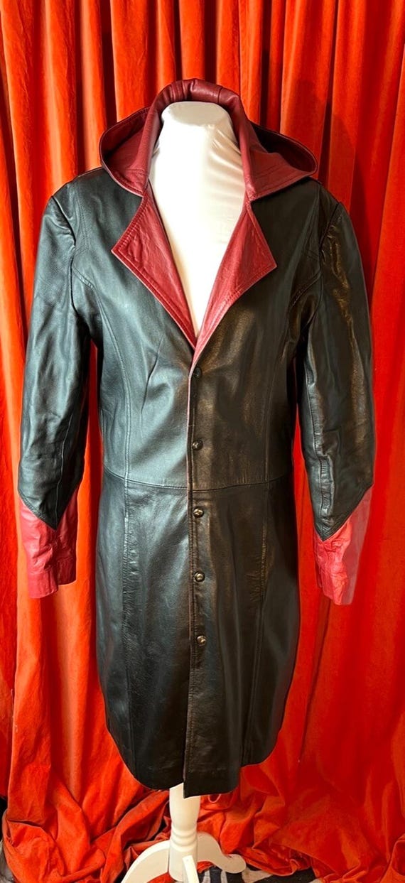 Devil May Cry Replica Leather Coat Black and Red by Flesh & Hide DMC5 Goth Emo
