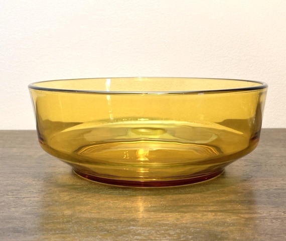 Vintage Rocco Bormioli Glass Bowl Mid Century Serving Bowl 24x7cm