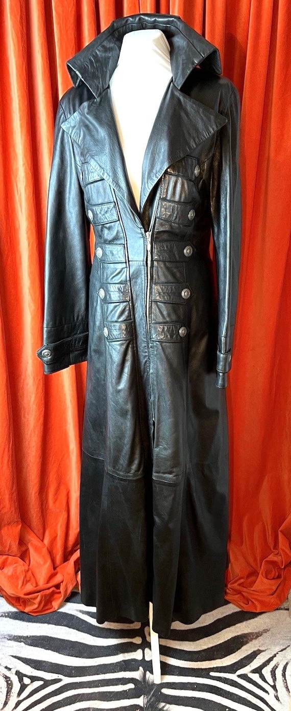 Carrie Hoxton Annabella Ladies Leather Coat Vampire Black Goth Nappa Leather VGC